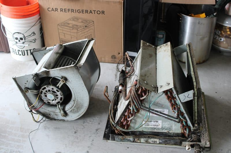 Before: Dirty Coil & Blower — Lee County — Big Air Heat and A/C